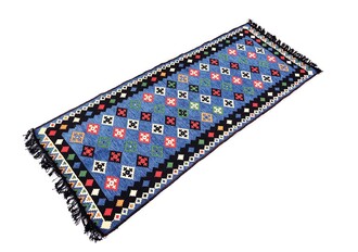 Shark Anatolia Katar Kilim Mavi 70x190 cm - Thumbnail