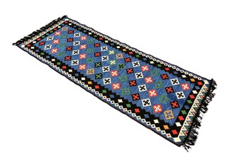 Shark Anatolia Katar Kilim Mavi 70x190 cm - Thumbnail