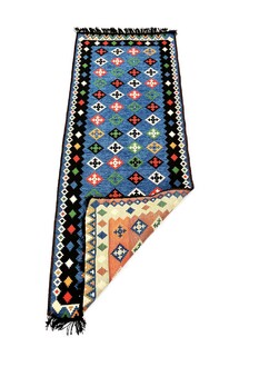 Shark Anatolia Katar Kilim Mavi 70x190 cm - Thumbnail