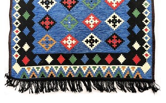 Shark Anatolia Katar Kilim Mavi 70x190 cm - Thumbnail