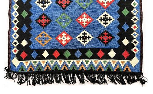 Shark Anatolia Katar Kilim Mavi 70x190 cm