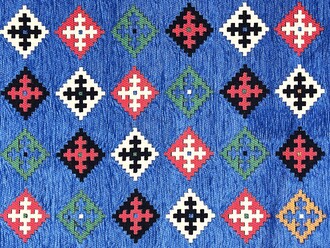 Shark Anatolia Katar Kilim Mavi 70x190 cm - Thumbnail