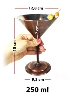 Shark Anatolia Martini Bakır Kadeh - Thumbnail