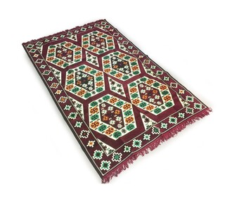 Shark Anatolia Yörük Kilim Bordo - Thumbnail