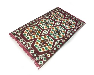 Shark Anatolia Yörük Kilim Bordo - Thumbnail