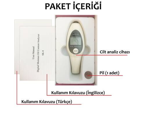 SK-8 Dijital Cilt Yağ Nem Analiz Cihazı