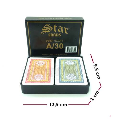 Star A-30 2 Deste İskambil Oyun Kağıdı A-K-Q-J