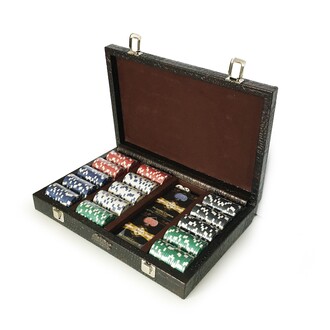 Star Oyun - Professional Poker Chips Casino Style 300 with Leather Case