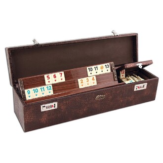 Star Oyun - Elite Leather Rummikub Set With Locker, Rummikub Set - Rummy Set,Okey Game Set, Tile Rummy