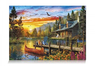 Star Oyun Dağ Gölünde Gün Batımı 2000 Parça Puzzle - Thumbnail