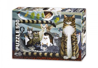 Star Oyun - Star Oyun Kedi Ailesi 500 Parça Puzzle