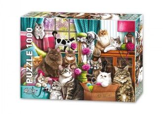 Star Oyun - Star Oyun Kedi Evi 1000 Parça Puzzle