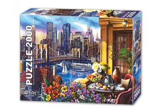 Star Oyun Uyumayan Şehir Brooklyn 2000 Parça Puzzle - Thumbnail