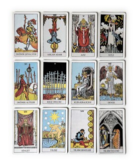 Star Tarot Fal Kartı Oyun Kağıdı 78 Kart - Thumbnail