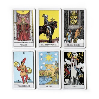 Star Tarot Fal Kartı Oyun Kağıdı 78 Kart - Thumbnail