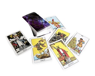 Star Tarot Fal Kartı Oyun Kağıdı 78 Kart - Thumbnail