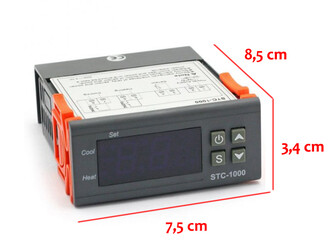 STC-1000 LCD Prob Termostat Problu 5M Kablolu - Thumbnail