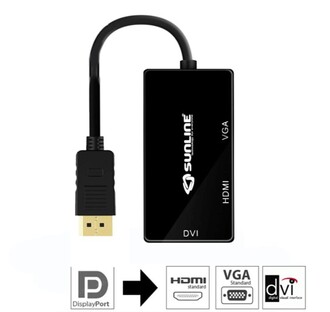 Sunline - Sunline 170629 Mini DP-HDMI/VGA/DVI Dönüştürücü