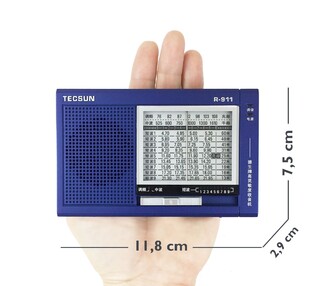 Tecsun R-911 Dünya Radyosu Mavi - Thumbnail