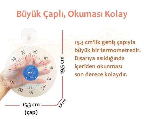 TFA Pencere Termometresi Vantuzlu