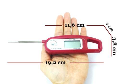 TFA Thermo Jack Katlanır Problu Dijital Termometre Bordo