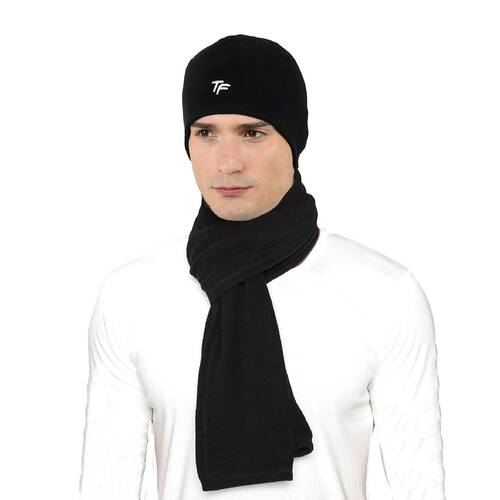 Thermoform Polar Unisex Bere-Atkı Seti Siyah