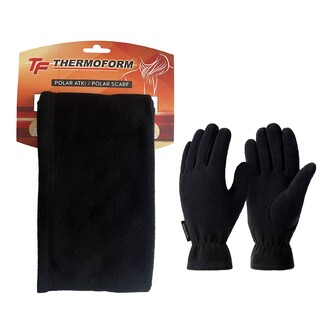 Thermoform - Thermoform Polar Unisex Eldiven-Atkı Seti Siyah