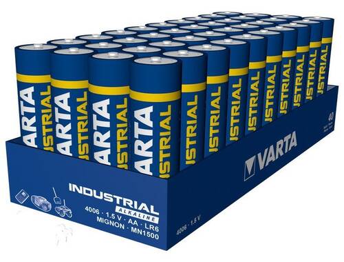 VARTA Endüstriyel 40 Adet AA İnce Kalem Pil 1.5V Alkalin