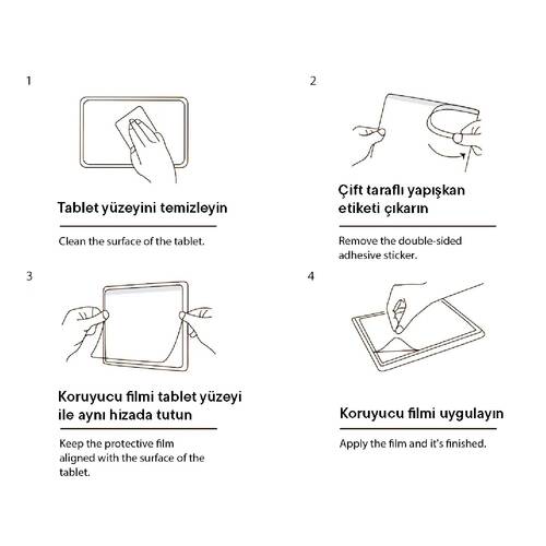 XP-Pen AC79_01 Deco Pro Small için Koruyucu Film 2 Adet 30x20cm Protective film