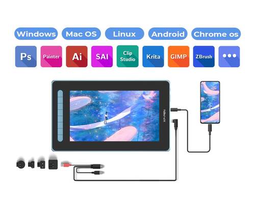 XP-Pen Artist 12 2nd Generation Grafik Ekran Tablet Mavi