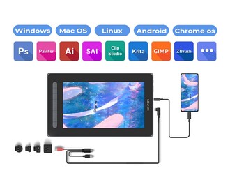 XP-Pen Artist 12 2nd Generation Grafik Ekran Tablet Siyah - Thumbnail