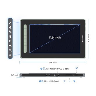 XP-Pen Artist 12 2nd Generation Grafik Ekran Tablet Yeşil - Thumbnail