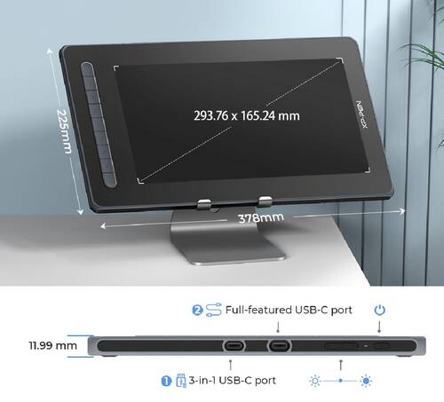 XP-Pen Artist 13 2nd Generation Grafik Ekran Tablet Siyah