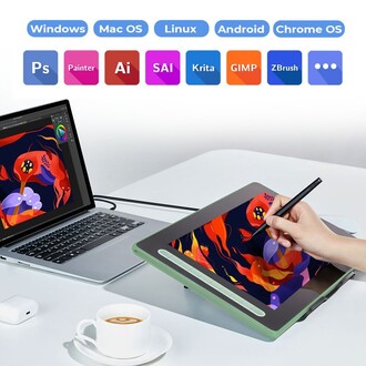 XP-Pen Artist 16 2nd Generation Grafik Ekran Tablet Yeşil - Thumbnail