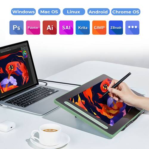 XP-Pen Artist 16 2nd Generation Grafik Ekran Tablet Yeşil