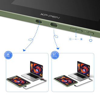 XP-Pen Artist 16 2nd Generation Grafik Ekran Tablet Yeşil - Thumbnail