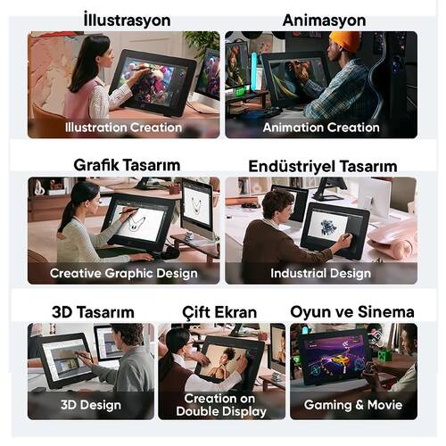 XP-Pen Artist 24 Pro Gen 2 Grafik Ekran Tablet 165Hz Lamine Ekran 16k Basınç Dual X3 Styli