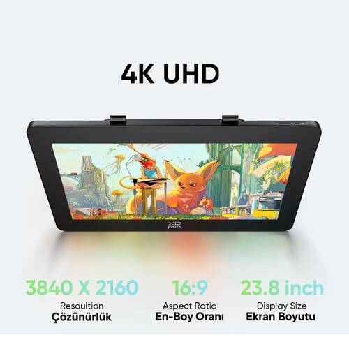 XP-Pen Artist 24 Pro Gen 2 Grafik Ekran Tablet 4K Ultravision 16k Basınç Dual X3 Styli