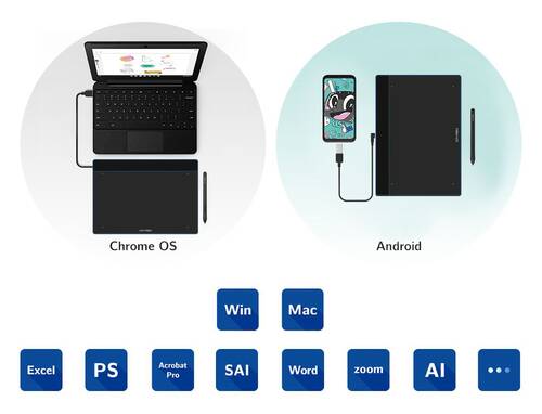 XP-Pen Deco Fun L Grafik Tablet Mavi