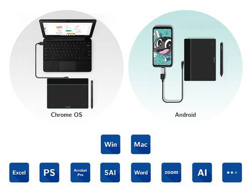 XP-Pen Deco Fun S Grafik Tablet Yeşil