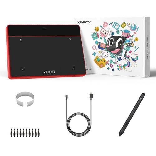 XP-Pen Deco Fun XS Grafik Tablet Kırmızı