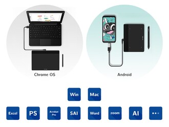 XP-Pen Deco Fun XS Grafik Tablet Siyah - Thumbnail