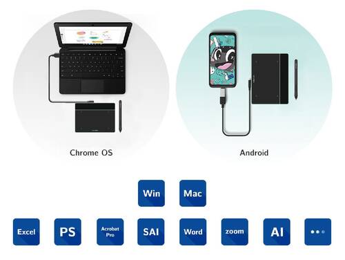 XP-Pen Deco Fun XS Grafik Tablet Yeşil