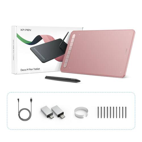 XP-Pen Deco M Grafik Tablet Pembe