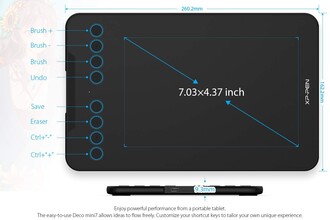 XP-Pen Deco Mini7 Grafik Tablet Android Windows iOS - Thumbnail