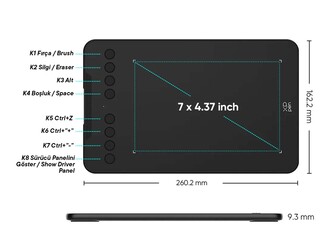 XP-Pen Deco Mini7 V2 Grafik Tablet 16K Android Windows iOS - Thumbnail