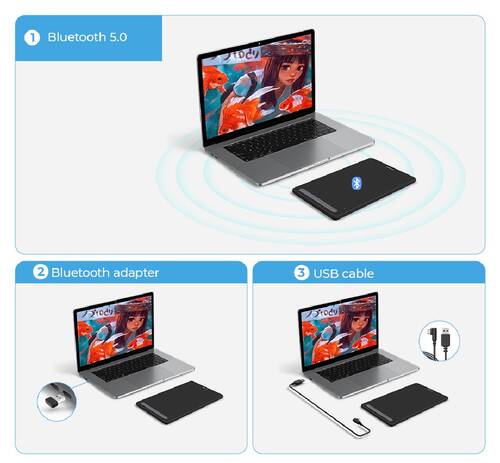 XP-Pen Deco MW Bluetooth Kablosuz Grafik Tablet Siyah