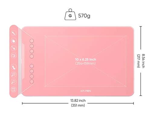 XP-Pen DECO01 V3 Grafik Tablet 16K 8 Kısayol Pembe