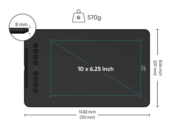 XP-Pen DECO01 V3 Grafik Tablet 16K 8 Kısayol Siyah - Thumbnail