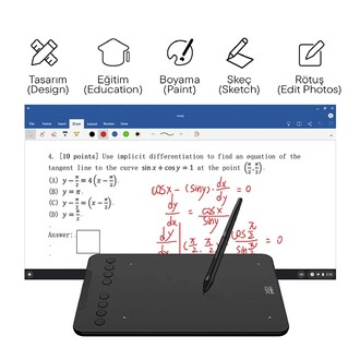 XP-Pen DECO01 V3 Grafik Tablet 16K 8 Kısayol Siyah - Thumbnail